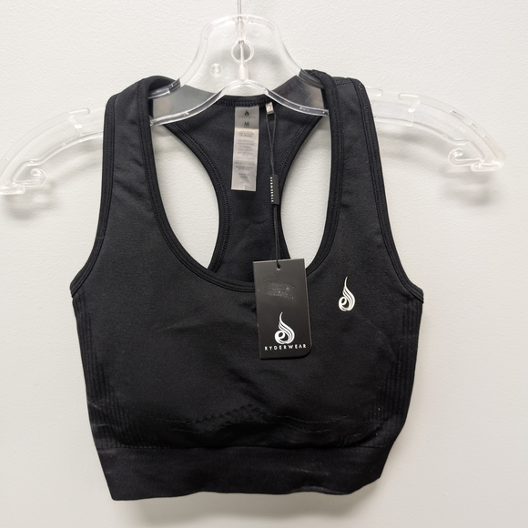 Ryderwear Other - Ryderwear Black Sports Bra with Racerback Design and Moisture-Wicking Fabric